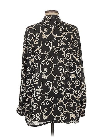 Anne Klein II Long Sleeve Silk Top (view 2)