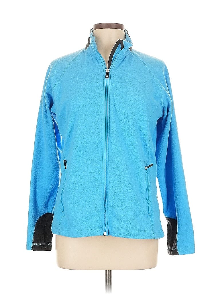 Pre-owned Lands' End Track Jacket In Blue