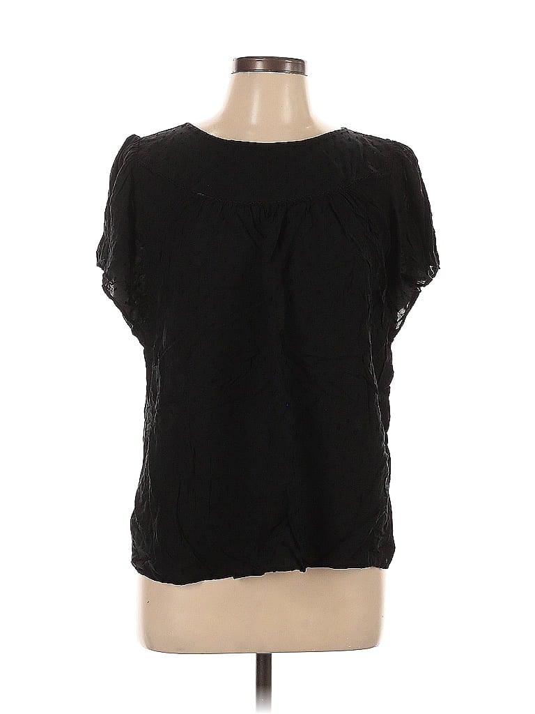 Pre-owned Ann Taylor Loft Short Sleeve T-shirt In Black