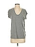 Express Solid Gray Short Sleeve Top Size XS - photo 1