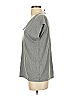 Express Solid Gray Short Sleeve Top Size XS - photo 5