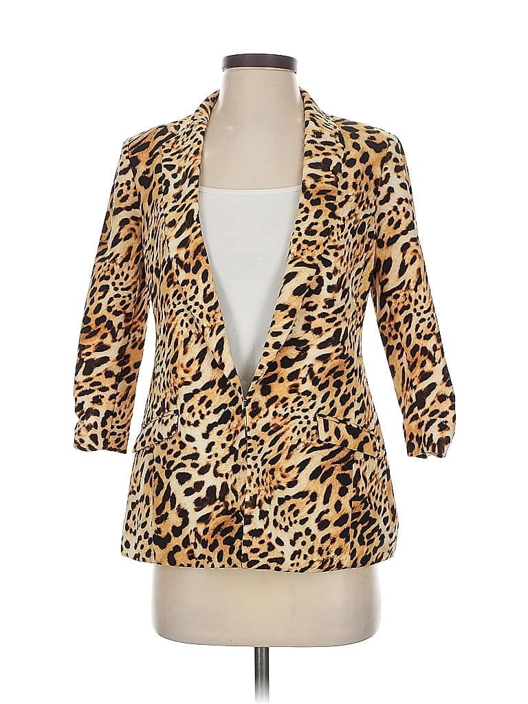 Pre-owned Inc International Concepts Blazer Jacket In Gold