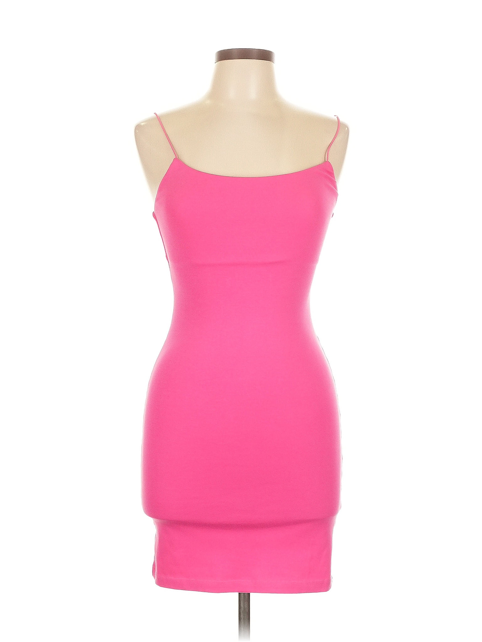 Zara Solid Pink Cocktail Dress Size L