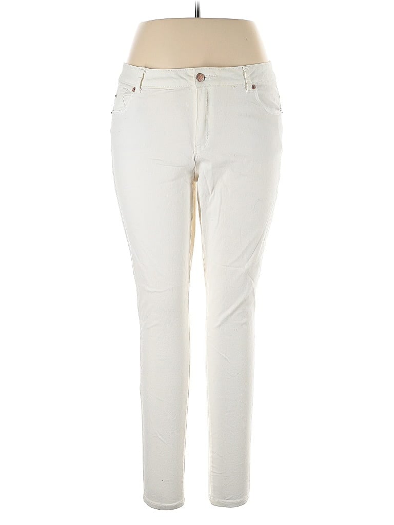 Pre-owned Denim Co Casual Pants In White