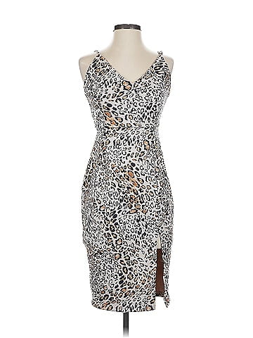 A. Peach Cocktail Dress (view 1)