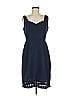Donna Ricco Solid Blue Cocktail Dress Size 6 - photo 1