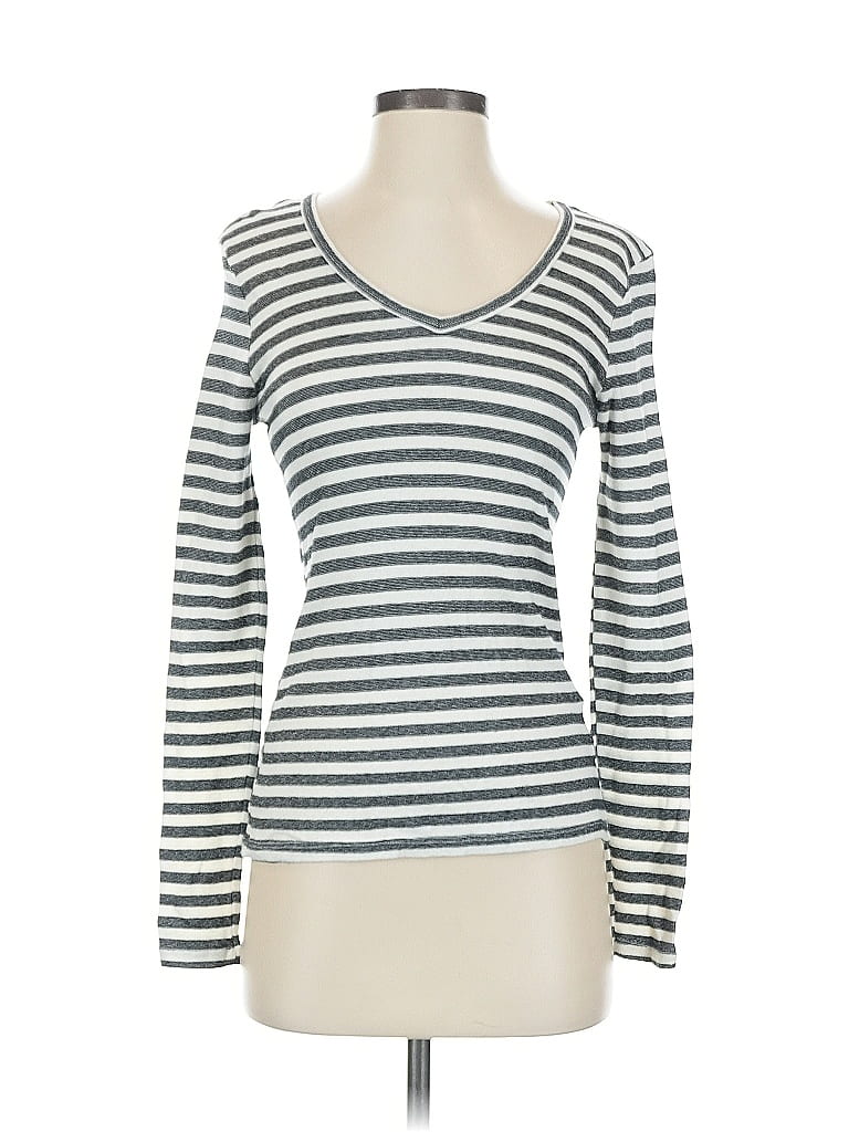 Pre-owned Michael Stars For Anthropologie Long Sleeve Top Gray V Neck Tops