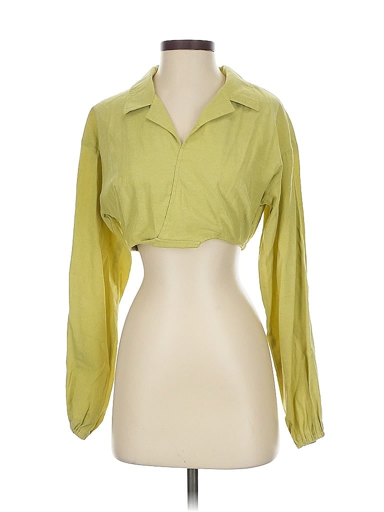 Pre-owned Le Lis 3/4 Sleeve Blouse In Green