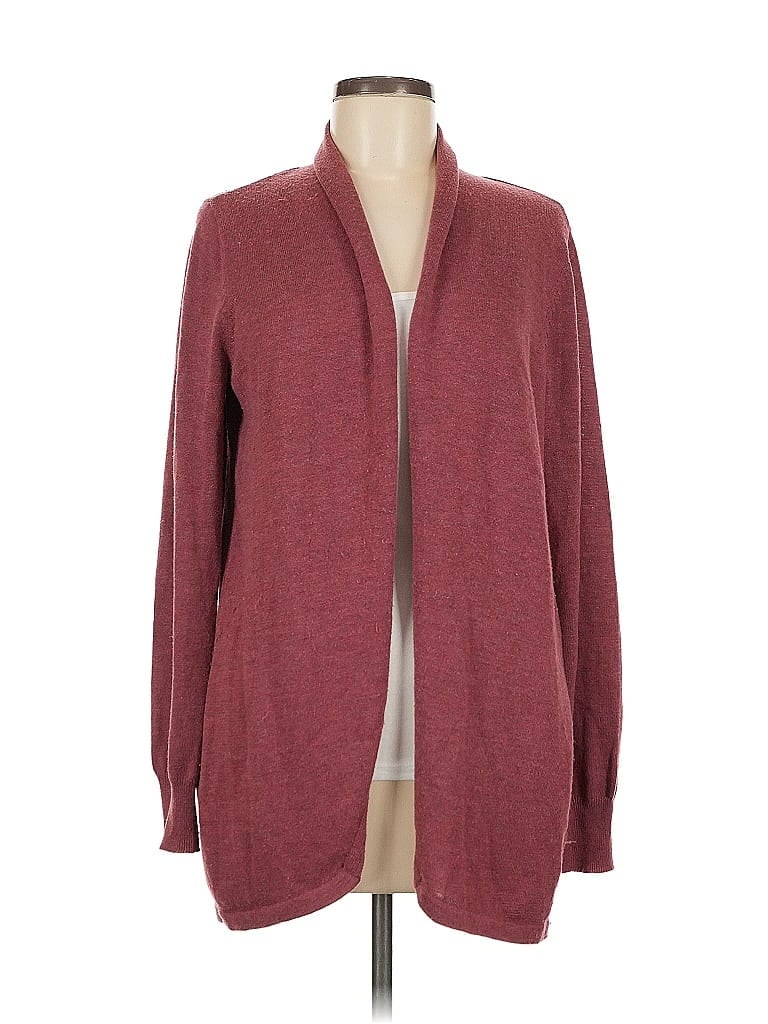 Pre-owned Ella Moss Cardigan Sweater In Burgundy