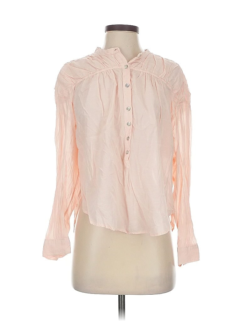 Click to view more detailed imagery on our partner's website Pre-owned Pilcro Long Sleeve Blouse In Pink