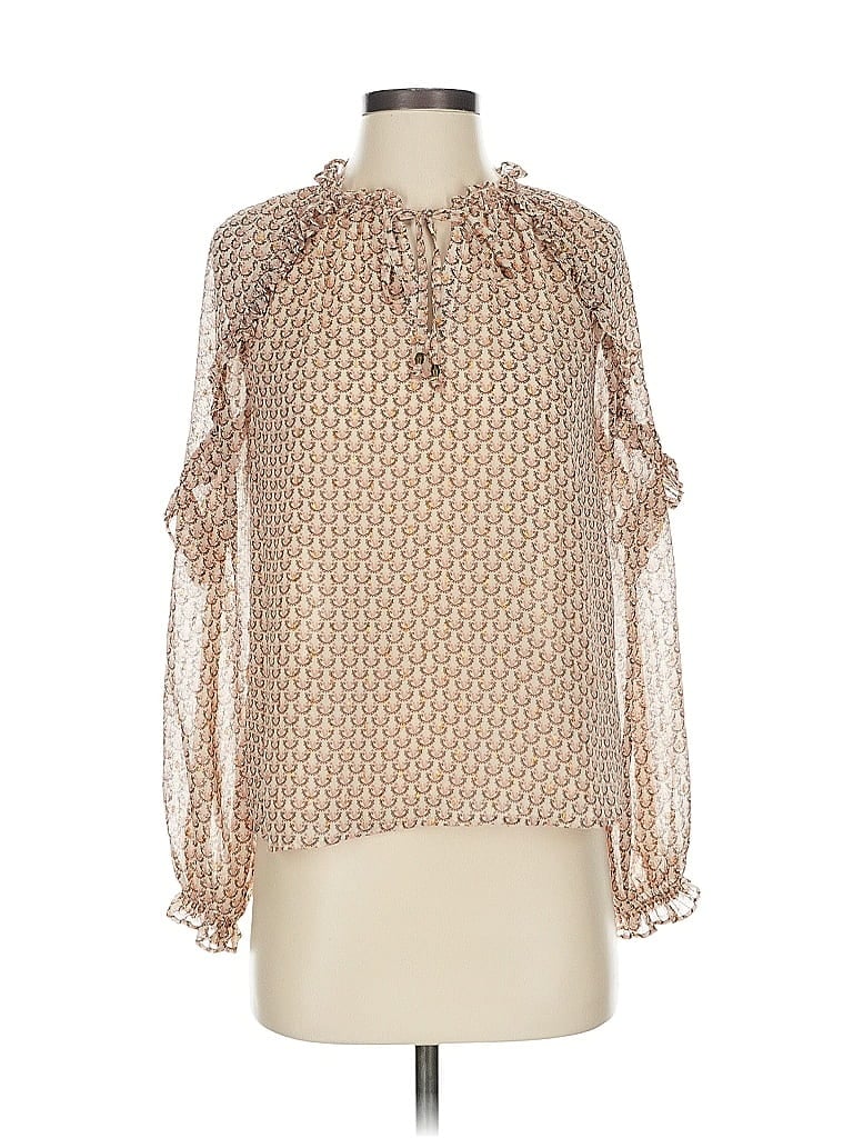 RACHEL ZOE TJX Pre-owned Long Sleeve Blouse In Brown