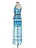 Lily Rose 100% Polyester Tie-dye Blue Cocktail Dress Size XS - photo 5
