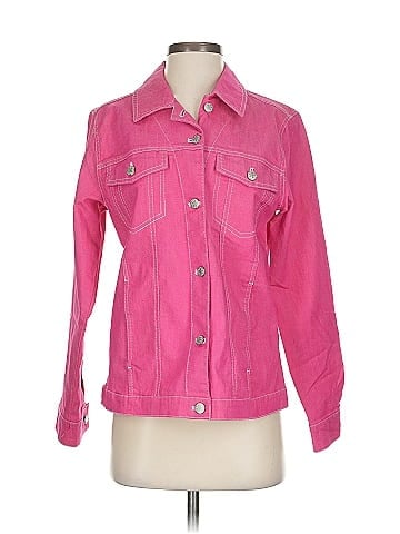 D&Co. Pink Denim Jacket with Buttons (view 1)