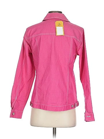 D&Co. Pink Denim Jacket with Buttons (view 2)