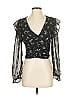 Mele E Pere Black 3/4 Sleeve Blouse Size M - photo 1