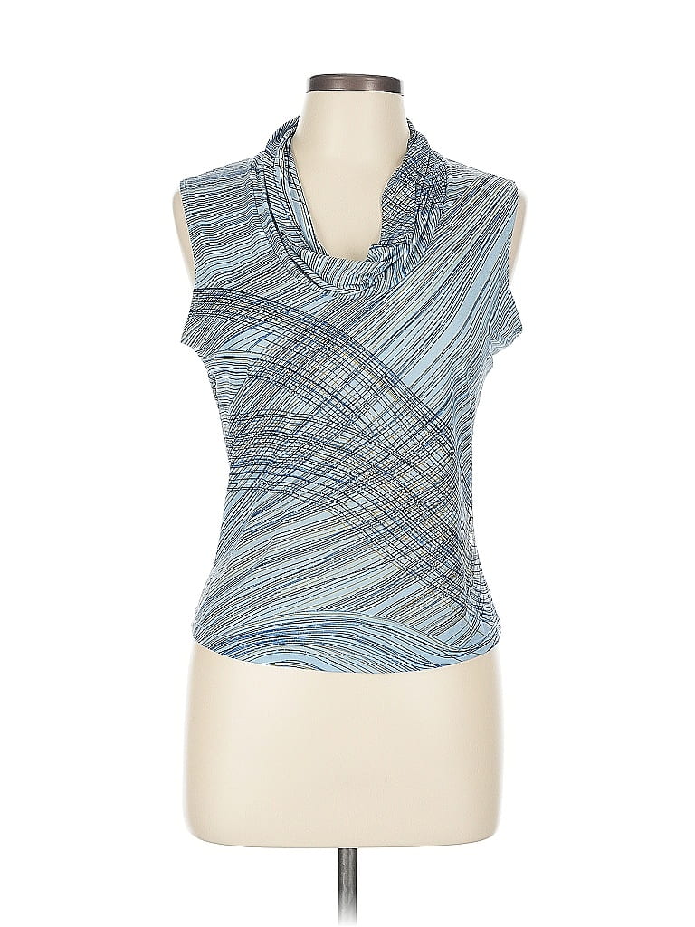 Pre-owned Jessica Sleeveless Blouse In Blue