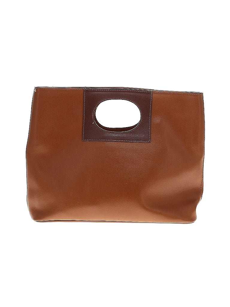 Borse in Pelle Solid Brown Leather Clutch One size - photo 1