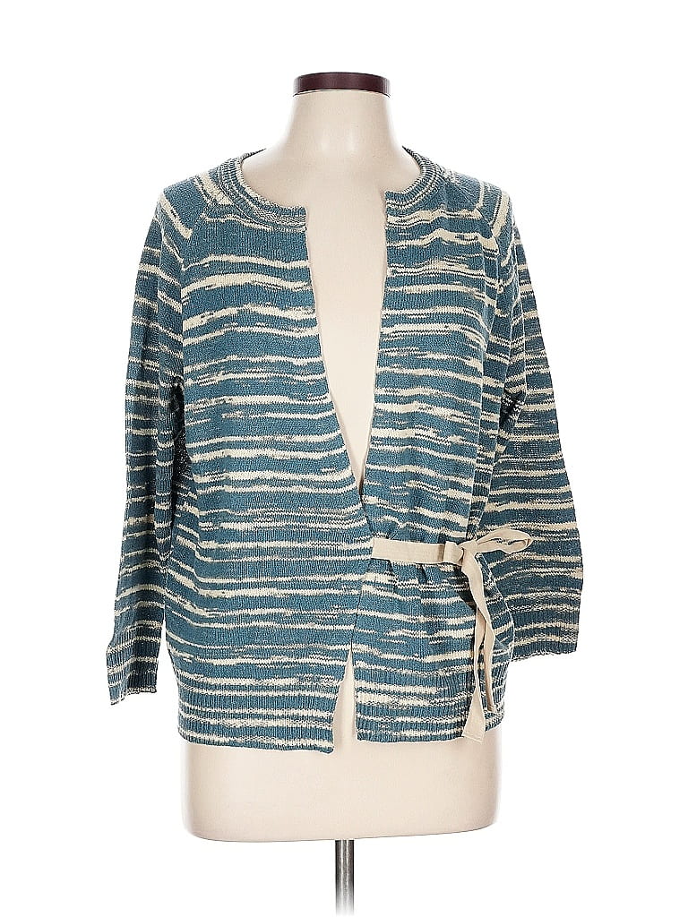 Calypso St. Barth 100 Silk Blue Silk Cardigan Size L 66 off ThredUp
