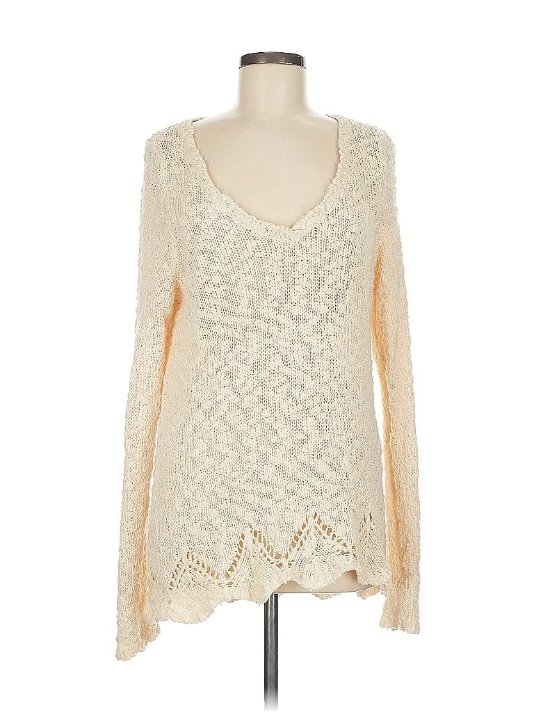 Pre-owned Yellow Bird Pullover Sweater In White