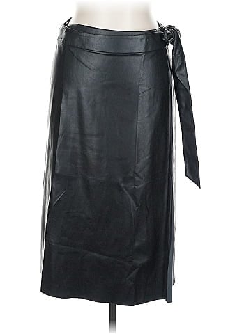 R | Label Faux Leather Skirt (view 1)