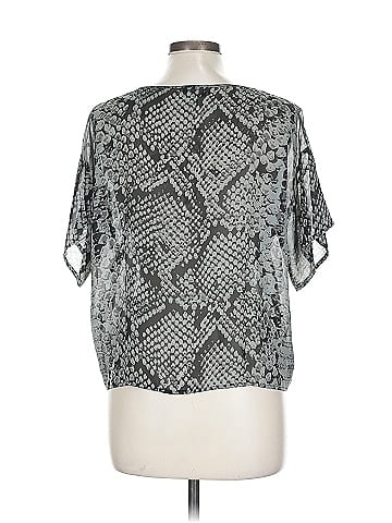 Aqua Short Sleeve Blouse (view 2)