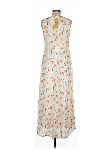 Jordan White Floral Sleeveless Summer Dress (view 2)