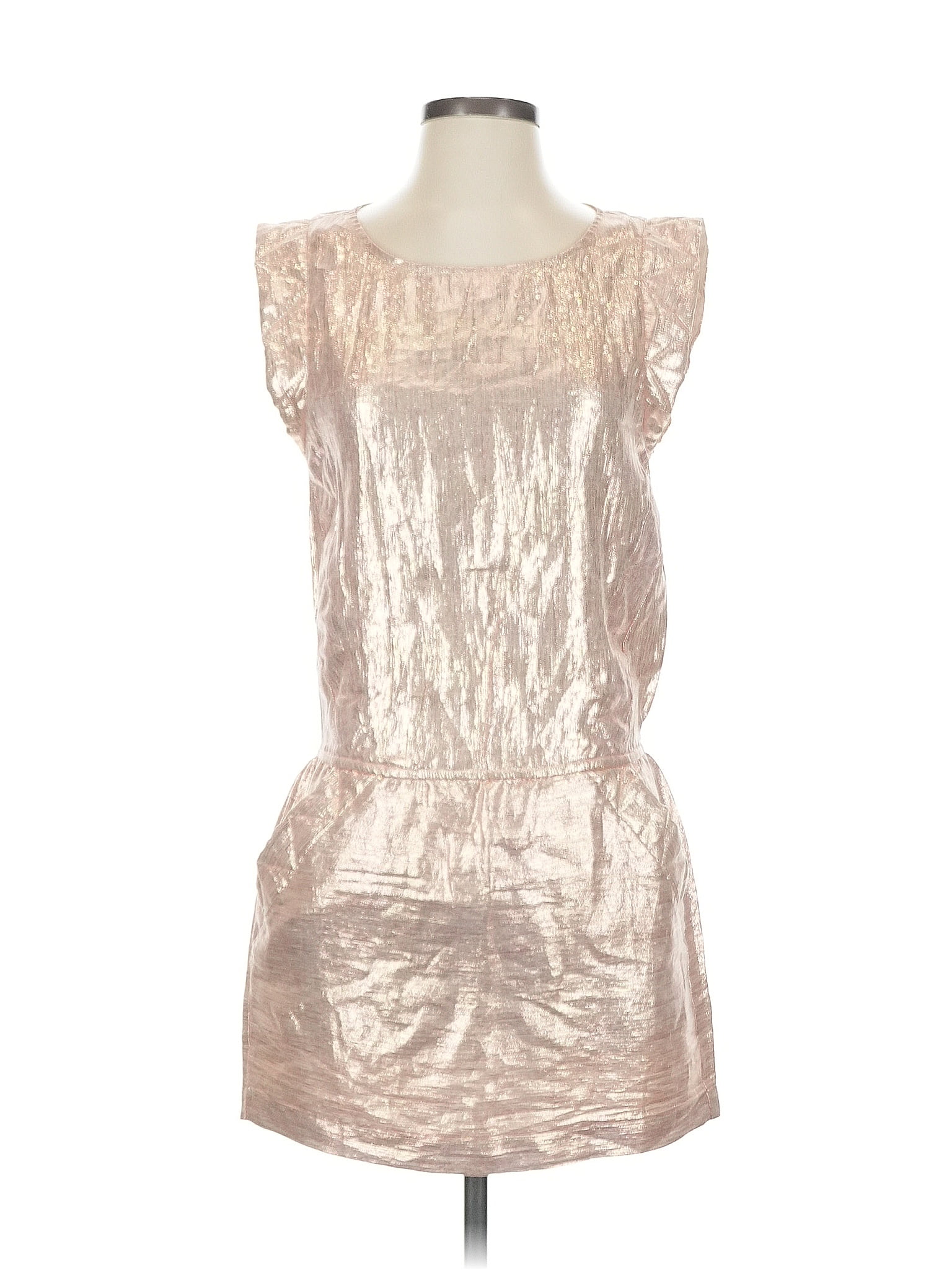Maje Metallic Silver Cocktail Dress Size EU (FR) 36 / US 4