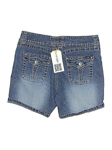 Angels Blue Denim Shorts with Pockets (view 2)