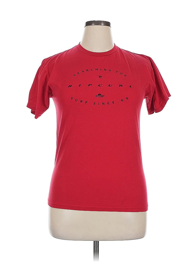 Pre-owned Rip Curl Short Sleeve T-shirt In Red