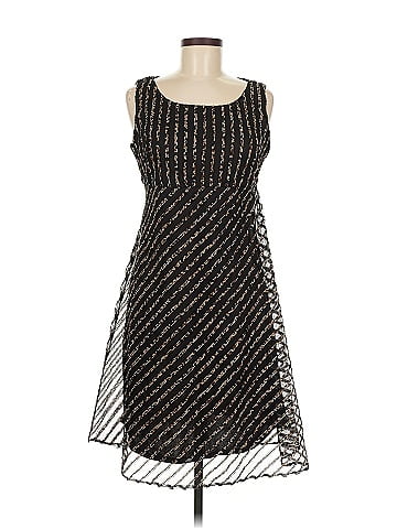 Danny & Nicole Black Sleeveless Animal Print Dress (view 1)