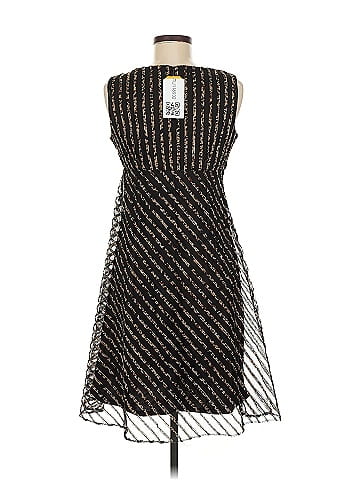 Danny & Nicole Black Sleeveless Animal Print Dress (view 2)