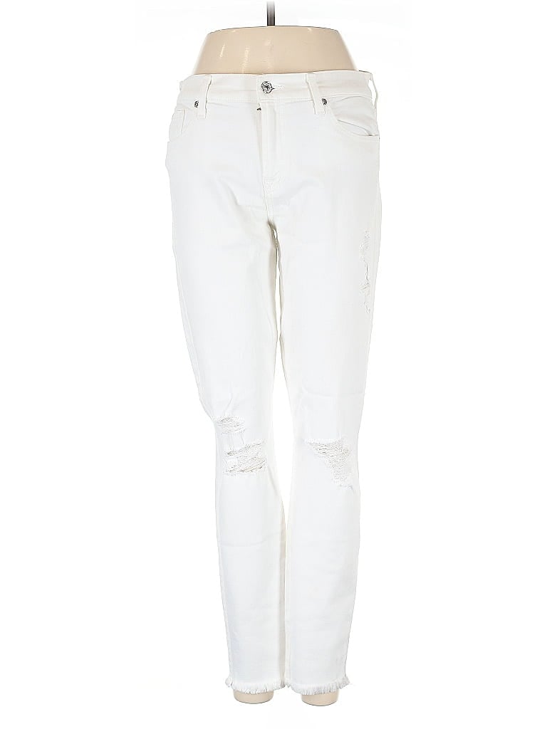 Pre-owned 7 For All Mankind Jeans In White