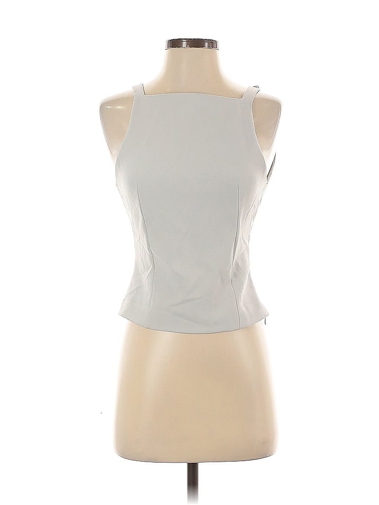 Pre-owned Zara Sleeveless Top Gray Halter Neckline Tops