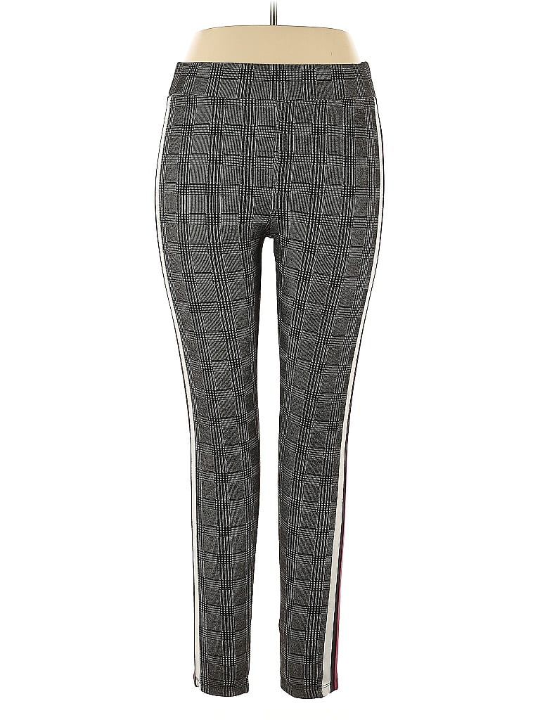 G by GUESS Houndstooth Gray Track Pants Size XL - photo 1
