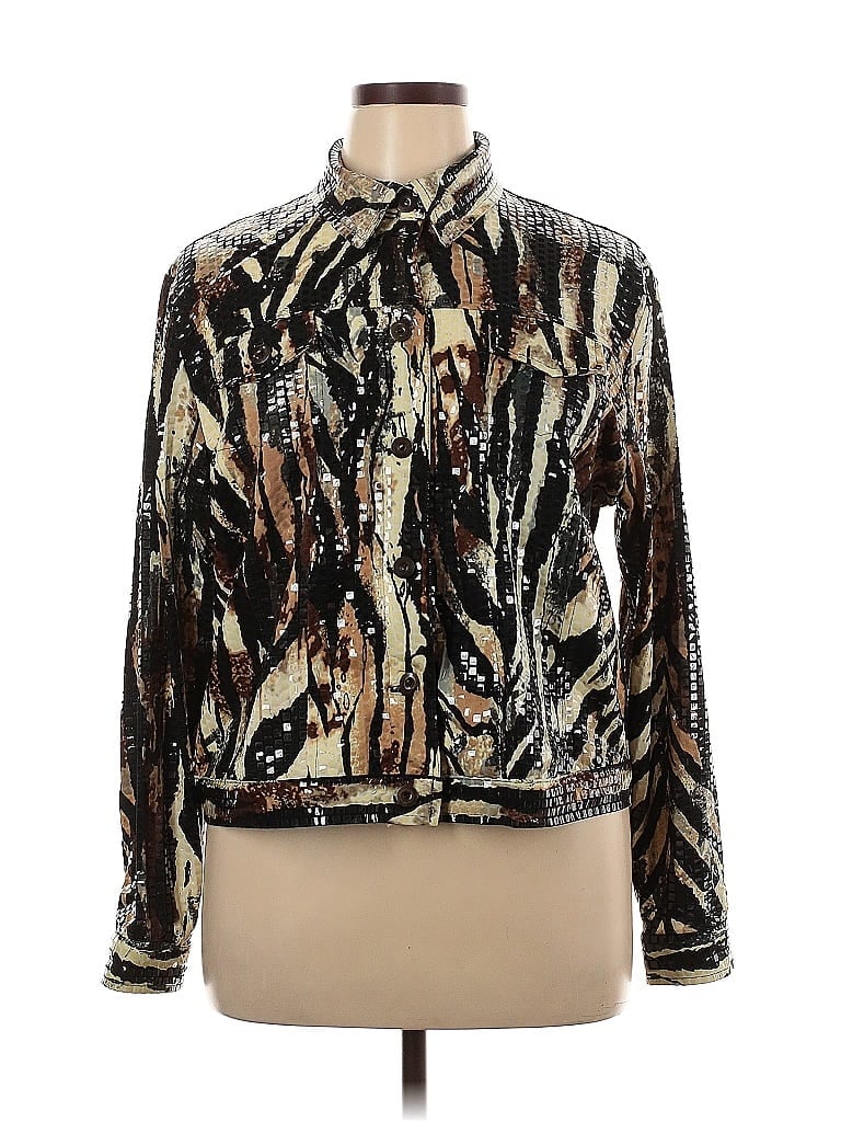 Pre-owned Elementz Long Sleeve Blouse In Gold