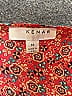 Kenar 100% Polyester Floral Red 3/4 Sleeve Blouse Size M - photo 6