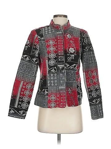 Christopher & Banks Bold Red Tapestry Patterned Jacket (view 1)