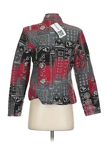 Christopher & Banks Bold Red Tapestry Patterned Jacket (view 2)
