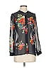 Joie Floral Black Blue Long Sleeve Blouse Size XS - photo 1
