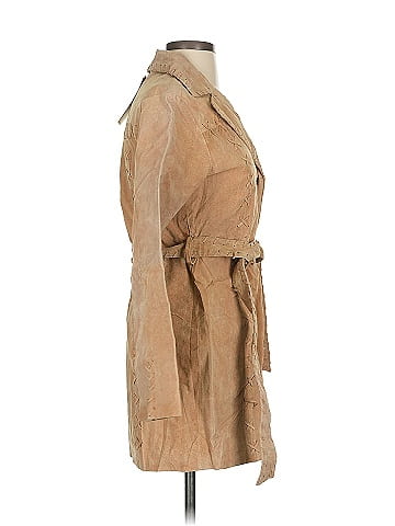 h&g Tan Suede Coat with Stitch Details (view 1)