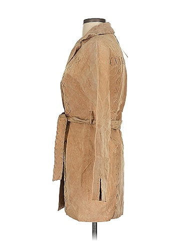h&g Tan Suede Coat with Stitch Details (view 2)