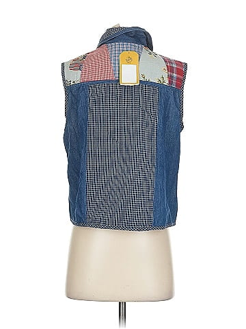 Koret Patchwork Denim Vest with Patterns (view 2)