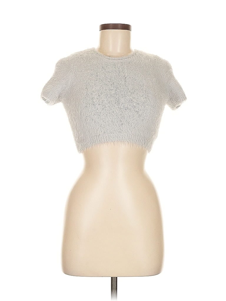 Pre-owned Kimchi Blue Cardigan Sweater In Silver