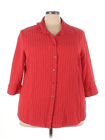 White Stag 3/4 Sleeve Button-Down Shirt (view 1)