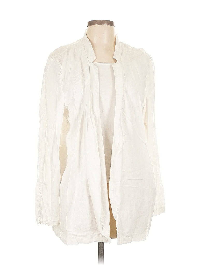 Pre-owned Marc New York Andrew Marc Kimono In White