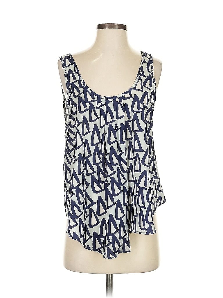 Pre-owned Bcbgeneration Sleeveless Top Blue One Shoulder Neckline Tops