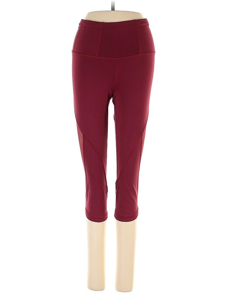 Pre-owned Lululemon Athletica Active Pants In Burgundy