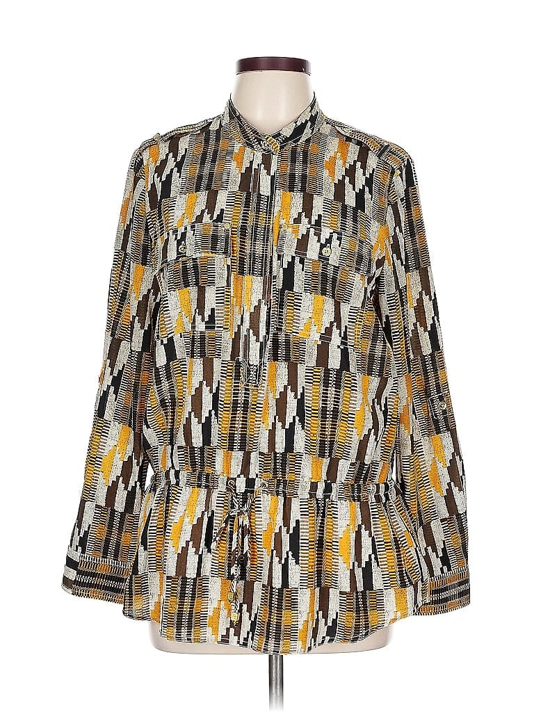 Pre-owned Michael Michael Kors Long Sleeve Blouse In Yellow