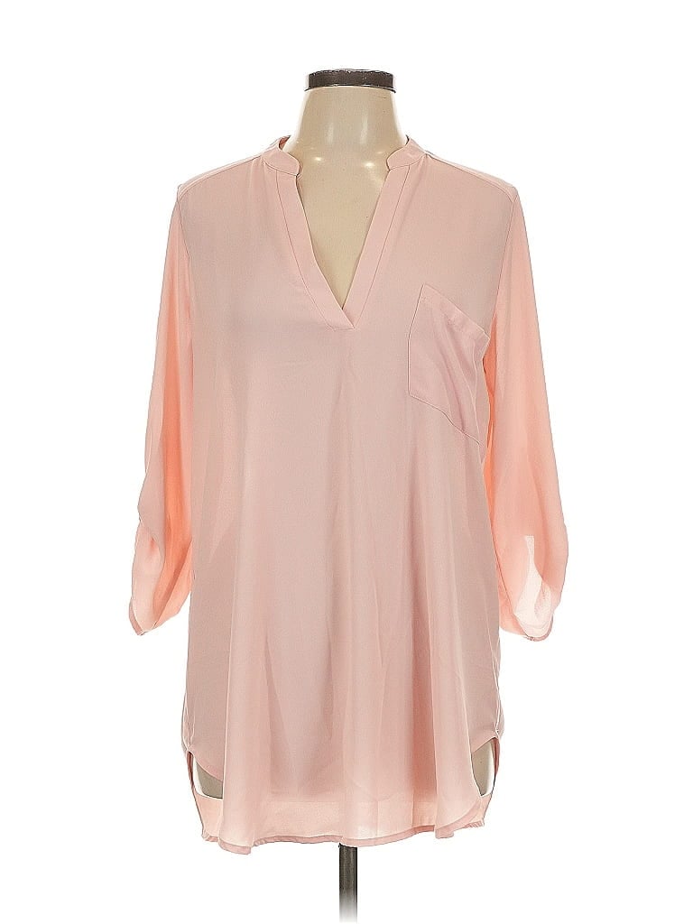 Pre-owned Lush 3/4 Sleeve Blouse In Pink