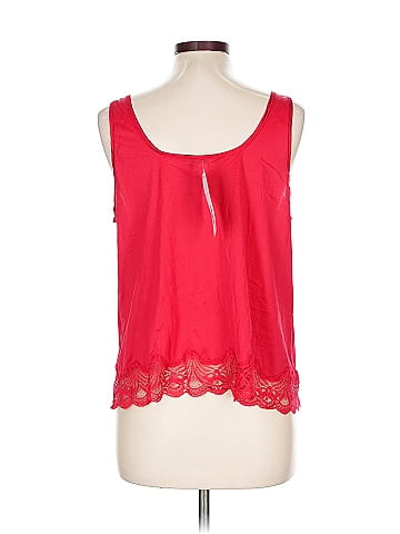 Style Elegant Red Lace-Trimmed Top (view 2)